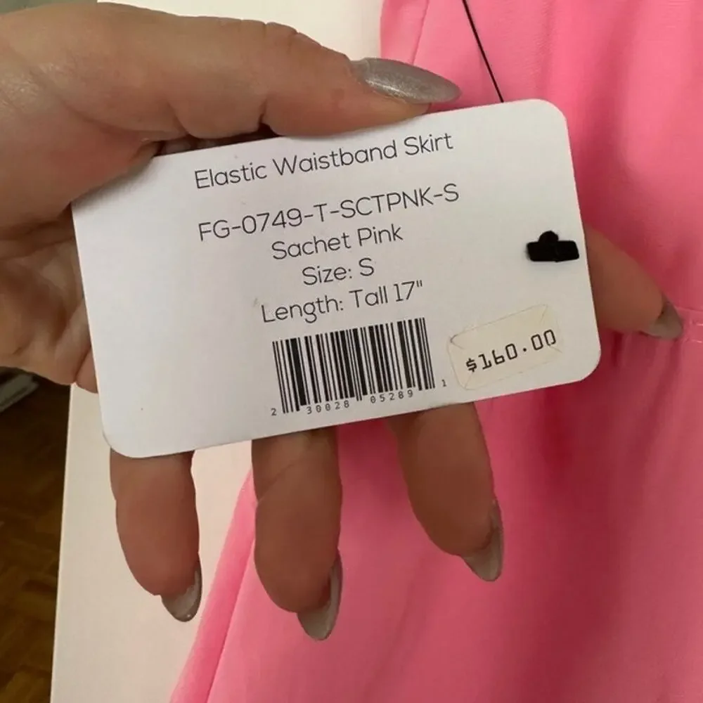 FORAY Golf Pink Elastic Waistband Skirt Women’s Tall Small NWT Athletic Skort